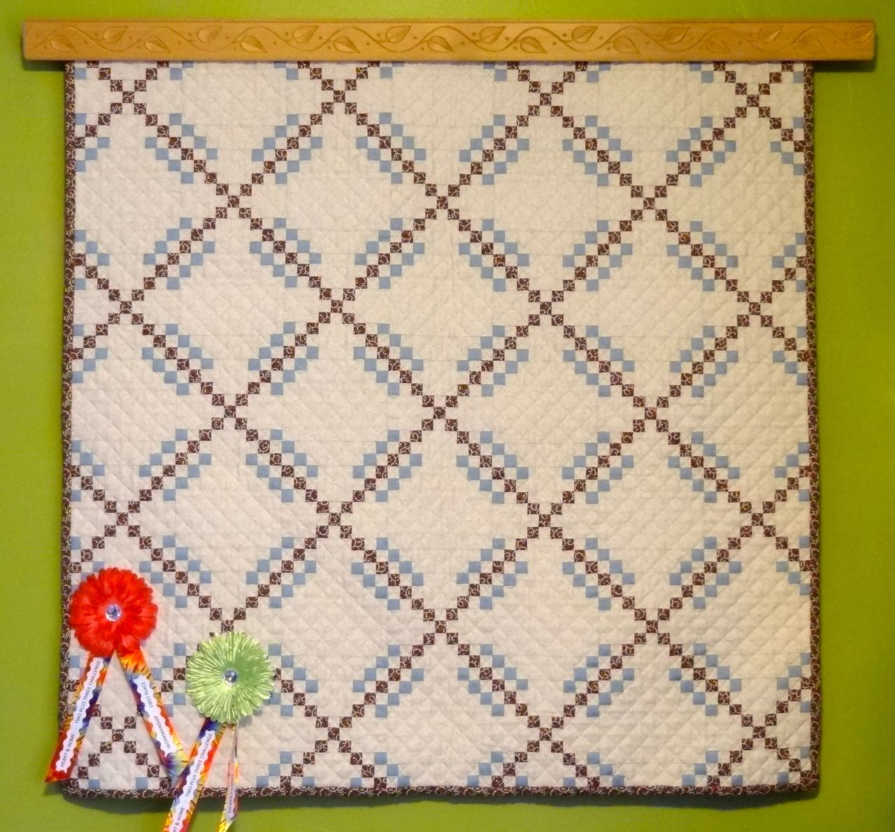 2 block, 3 fabric quilt